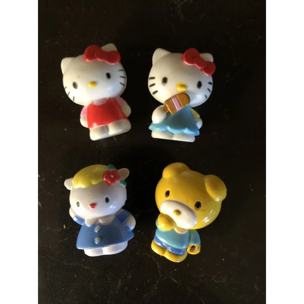 4 Mini Hello kitty Anime action figure collection PVC Toy Cake‎ top
